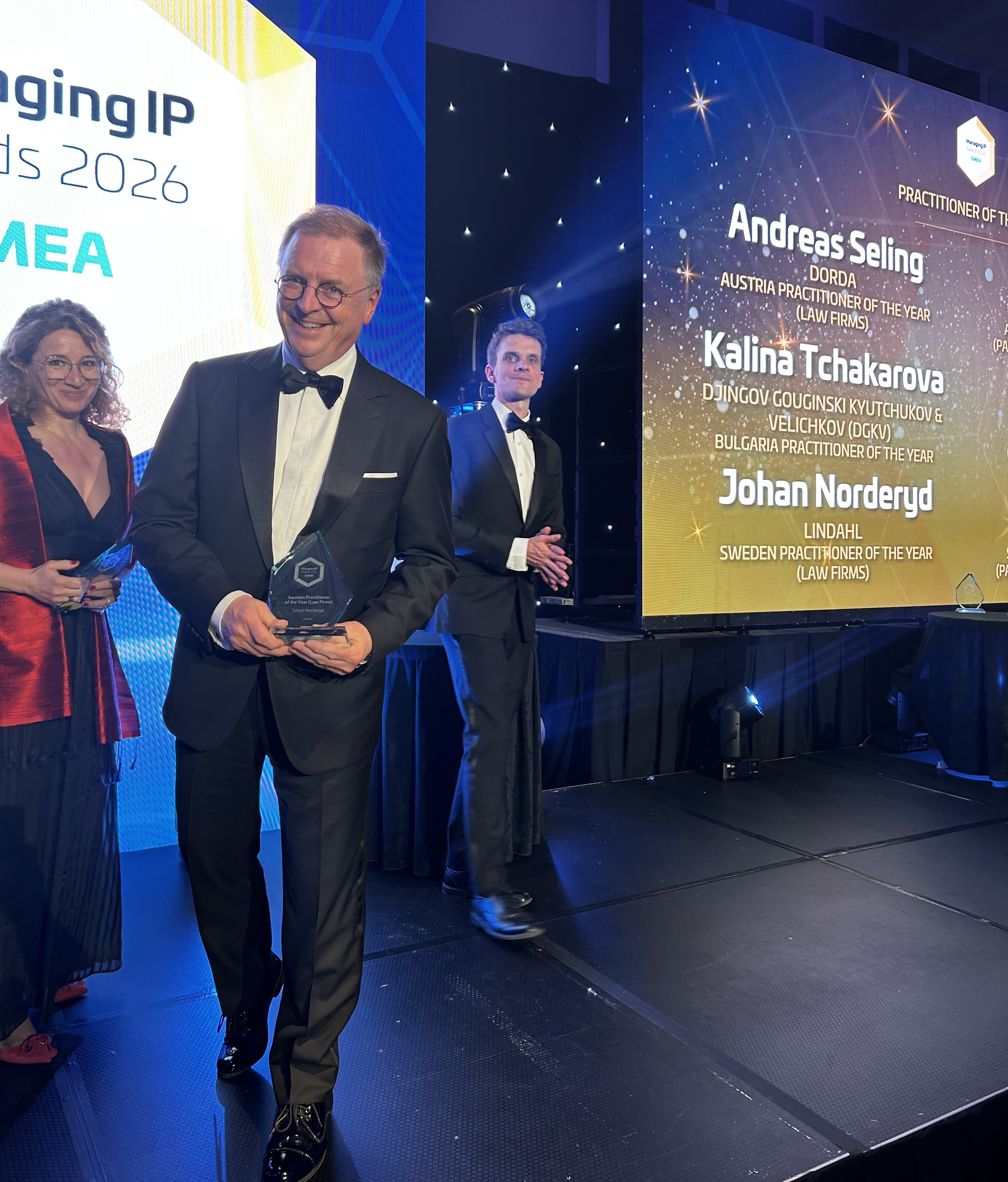 Johan Norderyd utsedd till Practitioner of the Year vid Managing IP Awards