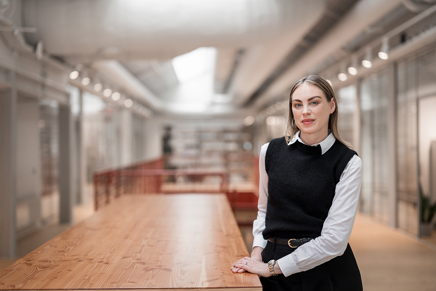 Woman looking at her laptop