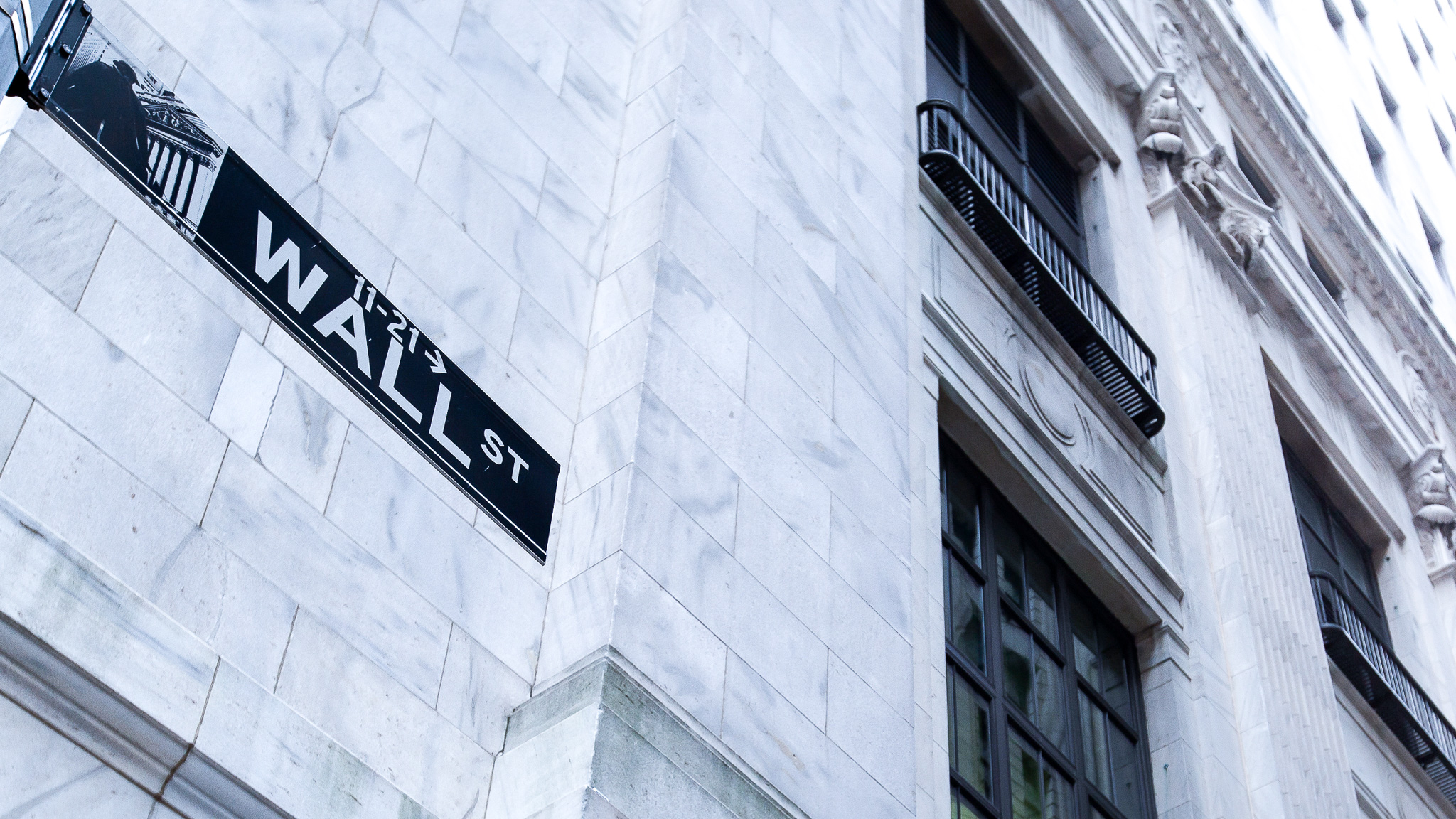 Gatuskylt från Wallstreet